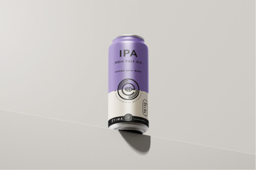 Linha de cervejas da Cervejaria Etima mostrando uma identidade visual coesa, moderna e minimalista criada para a cervejaria de Curitiba. Projeto de embalagem assinado por ENTRE Design.
