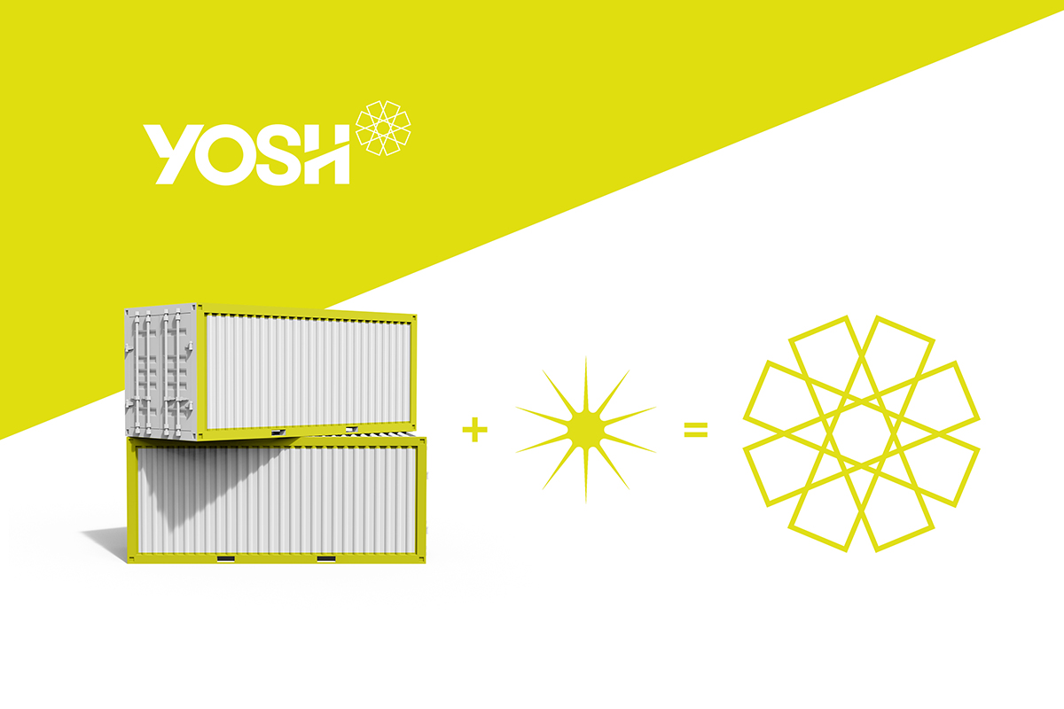 Nome empresarial e design de marca para o e-commerce YOSH, projeto de naming e branding assinado por ENTRE Design.
